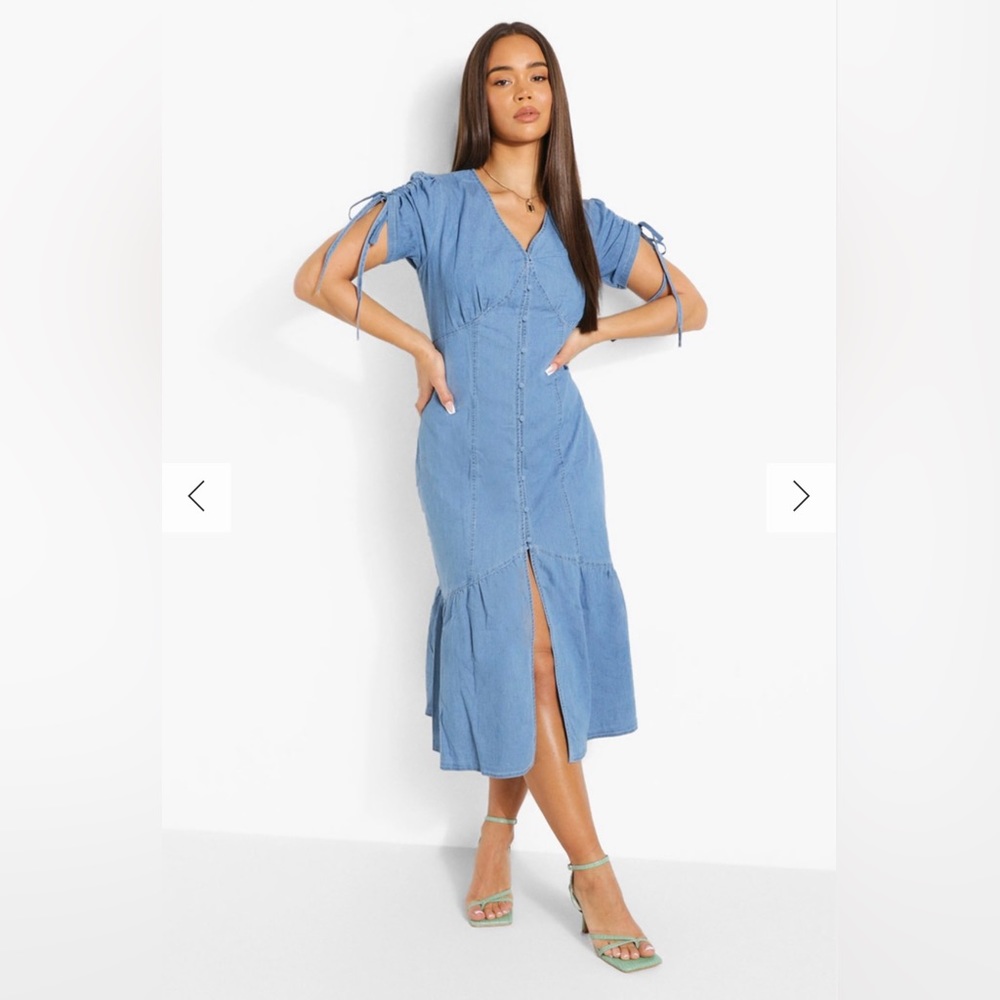 Blue midi dress